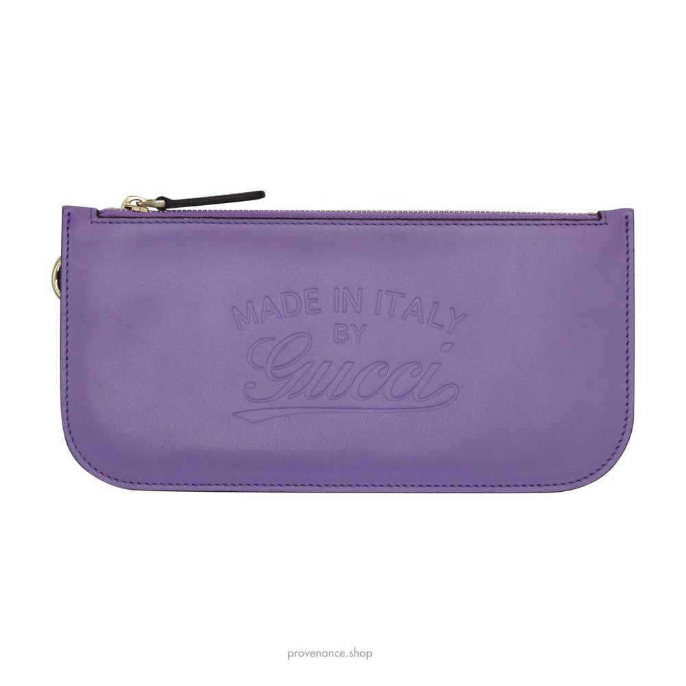 🔴 Gucci Zip Pouch - Lavender Leather
